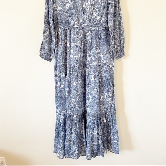 Rachel Zoe Paisley Long Sleeve Maxi Dress - Picture 7 of 9